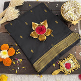 Vriksham Black With Golden Border-Kalyani Cotton Saree-VS4585